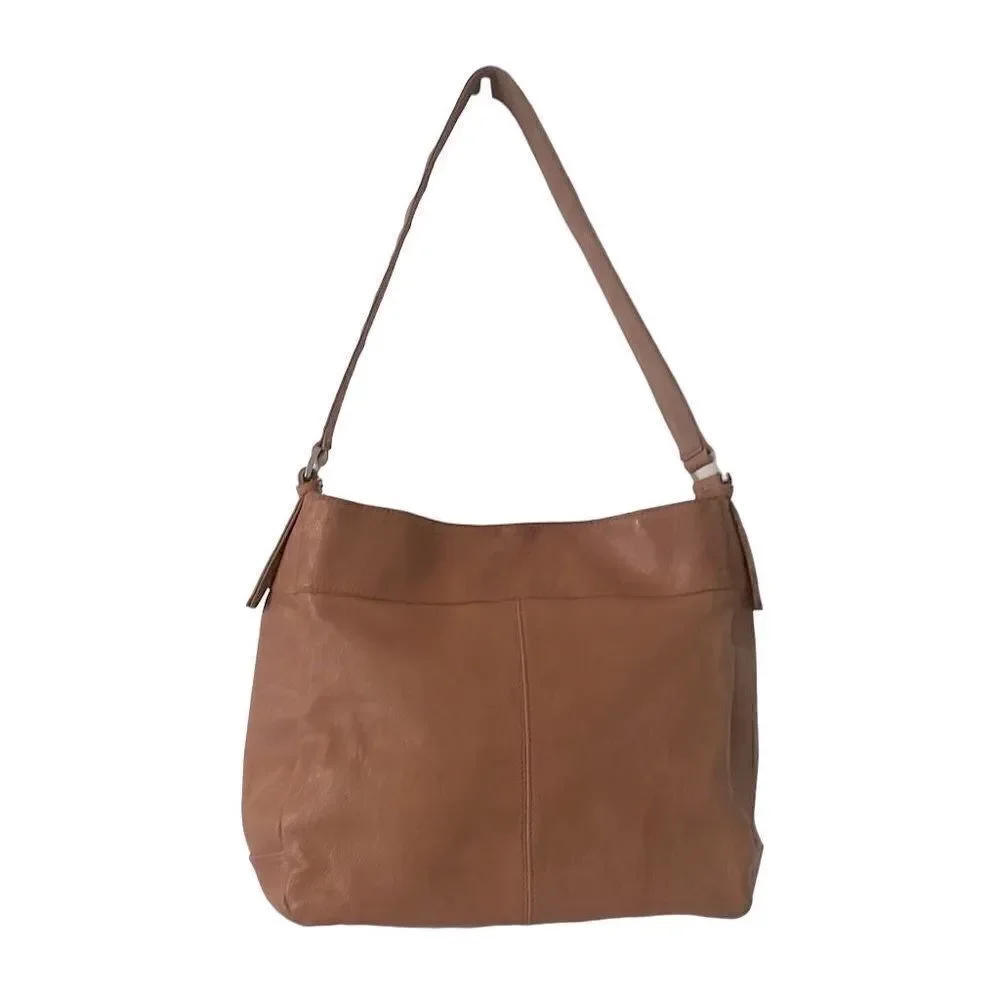 Madison & Max genuine leather brown shoulder bag